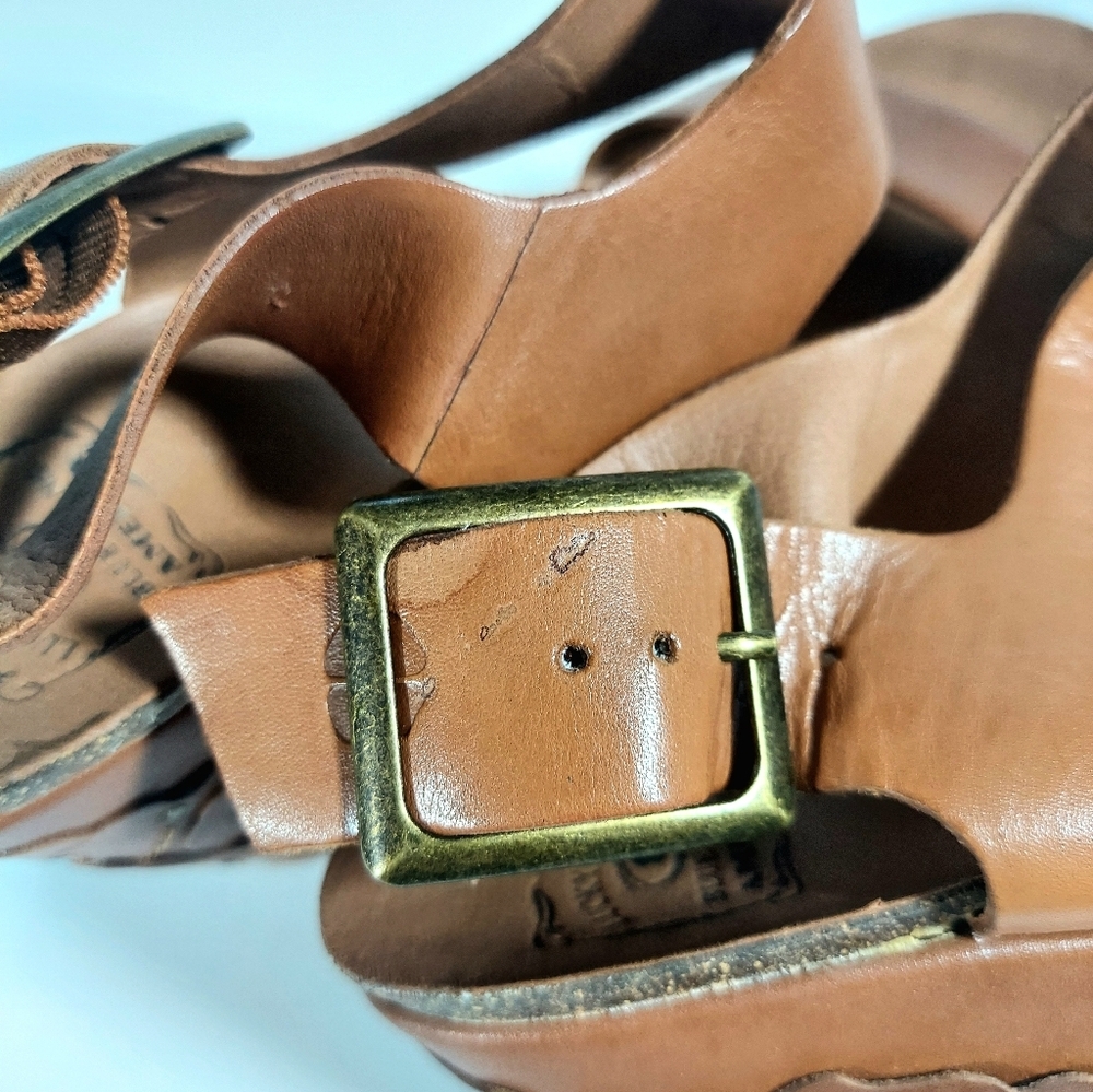Lucky Brand Women's Stillwater Leather Floral Applique Boho Chic Wedges - Picture 9 of 10